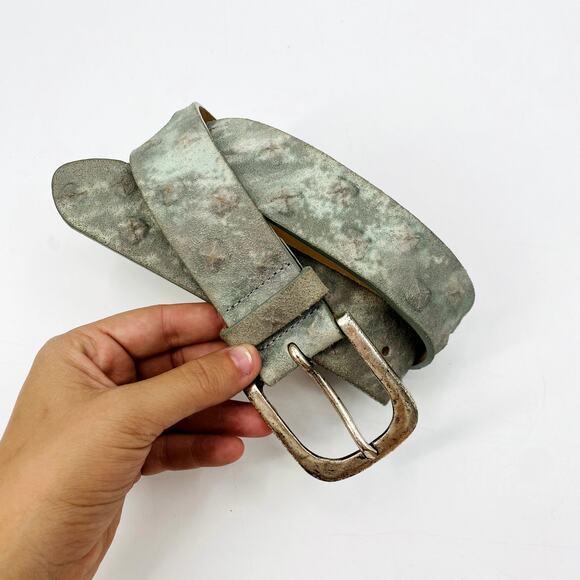 Streets Ahead Studded suede green belt main image 5